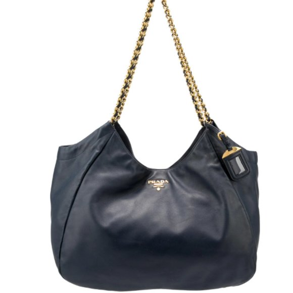 Navy Prada Nappa Leather Bag - Picture 1 of 15